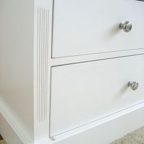 white drawers