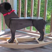 black labrador rocker